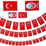 EXİZTİCARET 100 ADET İPLİ MİNİ TÜRK BAYRAĞI (6CM-9,6CM)-AYNI GÜN ÜCRETSİZ KARGO exizNM173