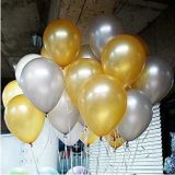 EXİZTİCARET 50 Adet Metalik Sedefli (Altın -Gümüş Karışık) Balon exizNM32