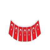 EXİZTİCARET 80 ADET İPLİ ORTA TÜRK BAYRAĞI (8CM-13CM) exizNM812