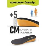 Exland 5 cm Boy Yükseltici Tabanlık – Gizli Boy Uzatan Ayakkabı Içi Tabanlık (T5) - 40 - 44