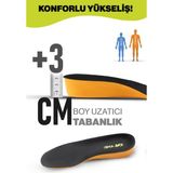 Exland Gizli Boy Yükseltici Tabanlık - Kadın & Erkek Için 3 cm Uzatan Konforlu Boy Uzatıcı Iç Tabanlık - 42 - 43