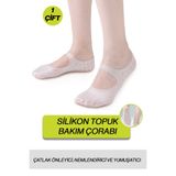 Exland Silikon Ayak Bakım Çorabı – Nemlendirici Topuk Çorap, Çatlak Önleyici, Cilt Dostu, Esnek Yapı