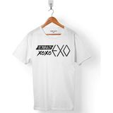 Exo Xoxo Love Logo You Are My Erkek Tişört - Beyaz - Renkli - XS