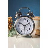 Exonix Akar Saniyeli Nostaljik Büyük Boy Masa Çalar Saat Yüksek Alarm Sesi 16,5cm Hediyelik Işıklı Parlak Akrep Yelkovan