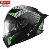 Exorcısm Full Face Kask FF-871 – Güneş Vizörlü, Dot/ce Onaylı, Intercom Uyumlu - 2XL - Çok Renkli