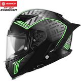 Exorcısm Full Face Kask FF-871 – Güneş Vizörlü, Dot/ce Onaylı, Intercom Uyumlu - Çok Renkli