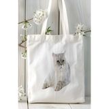 Exotic Shorthair Kedi Kişiye Özel Baskılı Bez Çanta Omuz Çantası Desen 12