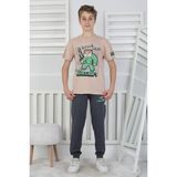 Explore Create Desenli Erkek Çocuk Süprem Kısa Kollu Pijama Takımı