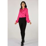 Explosion Oversize Balon Kol Saten Bluz - Minimalist & Modern