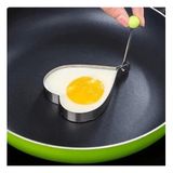Exporanto Metalik Kalp Şeklinde Metal Omlet Yumurta ve Krep Kalıpları - Çok Renkli
