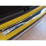 ExpoTürk Ford Focus 4 Sw Arka Tampon Üst Koruma Eşiği 3D Görünüm Krom+Karbon Paslanmaz