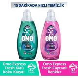 Express Fresh Kötü Koku Karşıtı Sıvı Çamaşır Deterjanı, 2 x 1480 Ml, Beyazlar ve Renkliler