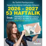 Express Planner 2026-2027 Takvim A4 Ebat 53 Haftalık Planlayıcı Pretty - Renkli