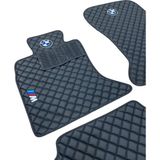 ExpressTr Oto Halı Paspas Seti Bmw 3 Serisi Modelleri Uyumlu Sline Sport Kaymaz & Şık Tasarım - BMW 3 E46 Cabrio 1998-2005 - Siyah - Füme