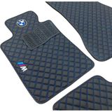 Expresstr Oto Halı Paspas Seti Bmw 5 Serisi Modelleri Uyumlu Sline Sport Kaymaz & Şık Tasarım - BMW 5 F10 2010-2013 - Siyah - Mavi