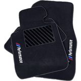 ExpressTr Oto Halı Paspas Seti Bmw E Serisi Modelleri Uyumlu Sline Sport Kaymaz & Şık Tasarım - BMW E E46 Cabrio 2000-2007 - Siyah - Beyaz