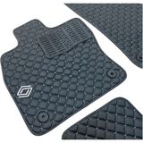 ExpressTr Oto Halı Paspas Seti Renault Clio Serisi Modelleri Uyumlu Sport Kaymaz & Şık Tasarım - Renault Clio 3 2005-2011 - Siyah - Gri