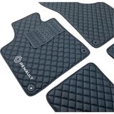 ExpressTr Oto Halı Paspas Seti Renault Megane Serisi Modelleri Uyumlu Sport Kaymaz & Şık Tasarım - Renault Megan 2008-2016 Hatchback - Siyah - Beyaz