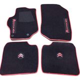 ExpressTr Oto Paspas Seti Citroen C6 Serisi Modelleri Uyumlu Sport Kaymaz & Şık Tasarım - Citroen C6 2006-2012 - Siyah - Kırmızı
