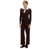 Exquise Bağcıklı Regular Triko Pantolon, L, E25K05126001, Kahve, Kadın