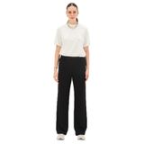 Exquise Beli Lastikli Düz Kesim Rahat Kalıp Örme Pantolon, S, duz-kesim-orme-pantolon-a24k04165007, Siyah, Kadın