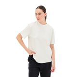 Exquise Bisiklet Yaka Düz Kesim Kısa Kol Örme Tişört, XL, bisiklet-yaka-orme-tisort-a24k04176008, Ekru, Kadın