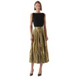 Exquise Cepli Regular Fit Midi Çok Renkli Etek, ÇOK RENKLİ, 42