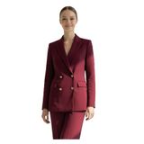Exquise Düğme Detaylı Blazer Ceket, 36, E25K05105020, Vişne, Kadın