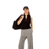 Exquise Fermuar Detaylı Slim Fit Kolsuz Örme Bluz, 2XL, fermuar-kolsuz-orme-bluz-a24k04122002, Siyah, Kadın