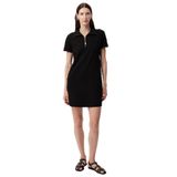Exquise Fermuarlı Polo Yaka Mini Elbise, L, A25Y05271001, Siyah, Kadın