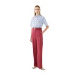 Exquise Geniş Paça Regular Yüksek Bel Pantolon, 36, genis-paca-regular-pantolone24y04210014, Bordo, Kadın