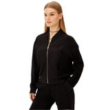 Exquise Gold Fermuarlı Pamuklu Regular Sweatshirt, M, regular-sweatshirt-a24k04175022, Siyah, kadın