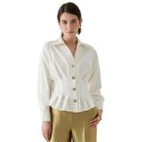 Exquise Kadın Pamuk Slim Fit Kemik Gömlek, Kemik, 40
