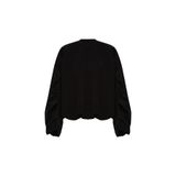 Exquise Kol Detaylı Oversize Sweatshirt, M, 3141010, Siyah, kadın