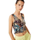 Exquise Kruvaze Kolsuz Bluz, XL, E22Y02207015, Orijinal, Kadın