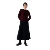 Exquise Midi Triko Regular Etek, Siyah, S