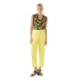 Exquise Modern Düz Kesim Pantolon, Sarı, 36