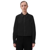 Exquise Pamuklu Uzun Kol Kristal Taşlı Slim Fit Gömlek, 34, E25K05108020, Siyah, Kadın