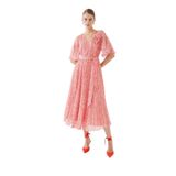 Exquise Pembe Kloş Elbise, 34, pembe-klos-elbise-e24y04218045, Çok Renkli, Kadın