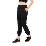 Exquise Taşlı Jogger Regular Örme Pantolon, M, tasli-jogger-orme-pantolon-a24k04165006, Siyah, Kadın