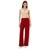 Exquise Yanları Boncuk İşleme Detaylı Regular Örme Pantolon, M, regular-orme-pantolon-a24k04165022, Bordo, Kadın
