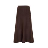 Exquise Yüksek Bel Midi Triko Regular Etek, S, E25K05127001, Kahve, Kadın