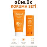 Extal Panthenol Güneş Koruyucu Set Güneş Kremi 50 ml Stick 18 gr Leke Karşıtı Nemlendirici Yüksek Koruma Sağlayan Etki