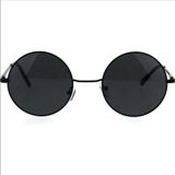 Extoll John Lennon Yuvarlak Siyah Cam Erkek Güneş Gözlüğü