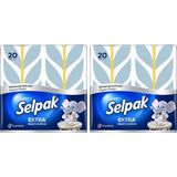 Extra Desenli Peçete 20'li 2li Paket - Çok Renkli