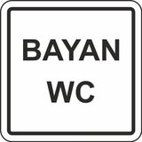 Extra Fix 12x12 cm Pvc Bayan Wc Uyarı Levhası