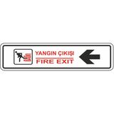 Extra Fix 7x24 cm Pvc Sol Yangın Çıkışı Levhası