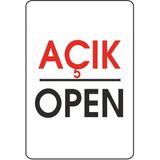 Extra Fix Open 16x24 cm Pvc Açık Uyarı Levhası