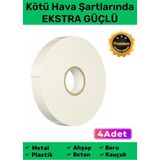 Extra Güçlü Uzun Ömürlü Kuvvetli Yapışkan Kolay Uygulanır Iz Bırakmaz Çift Taraflı Köpük Bant 4 Adet - Çift Yönlü