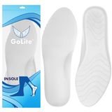 Extra Konfor Ayakkabı Tabanlığı, Memory Foam Hafızalı Topuk Dikeni İç Tabanlığı, Düz Taban - GoLite M24 Insole (Beyaz, 42-43)